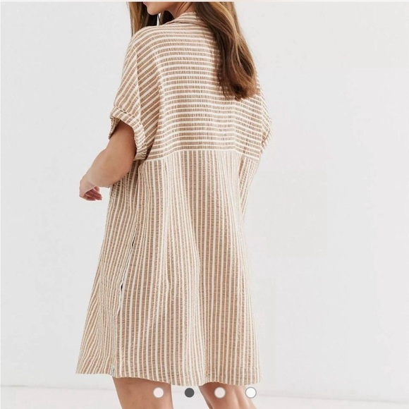 NWT Rhythm Livin Stripe Pocket Shirt Seaside Dress Collar Cotton Australia Beach - Picture 2 of 6